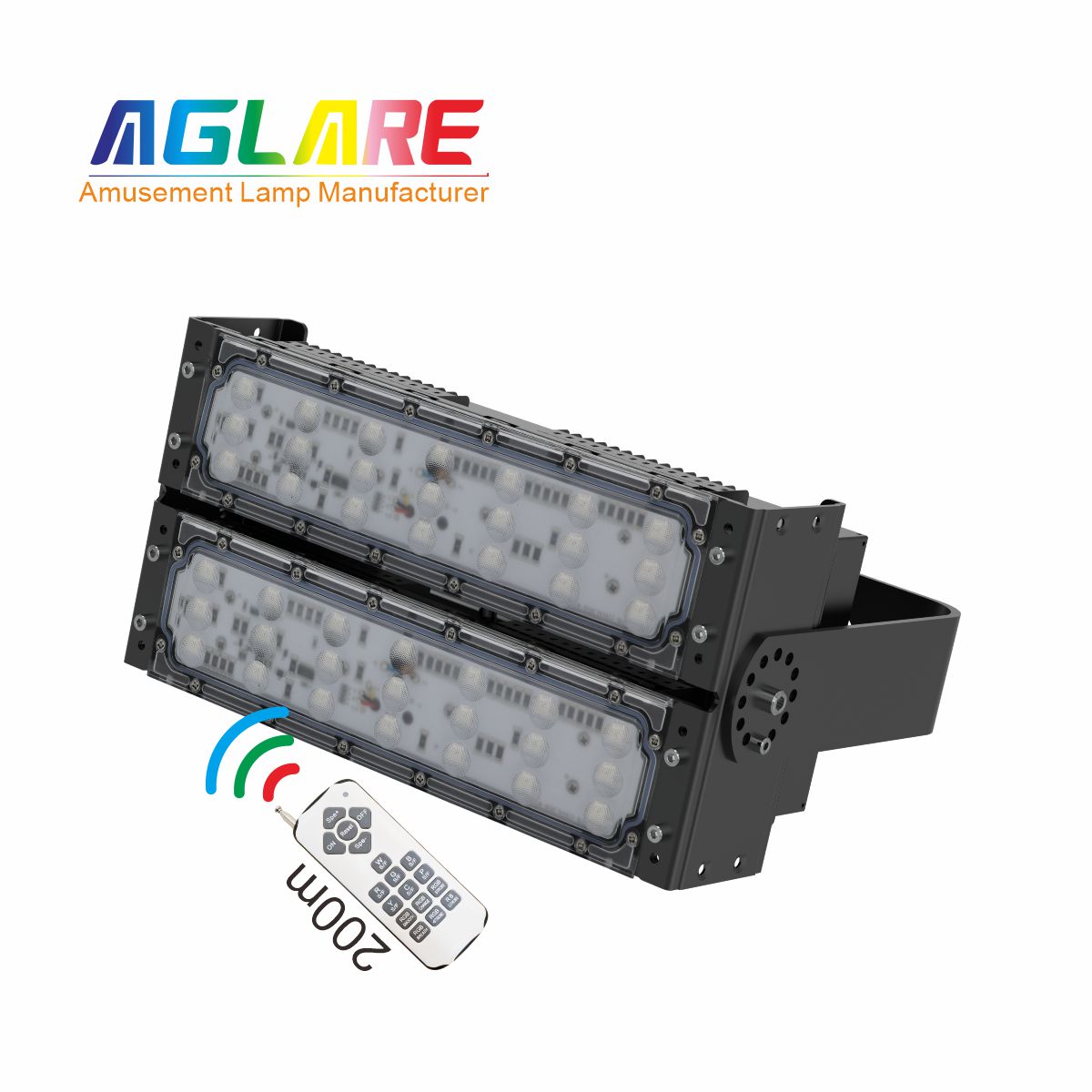 100W LED彩色泛光灯 RGB投光灯带？仄