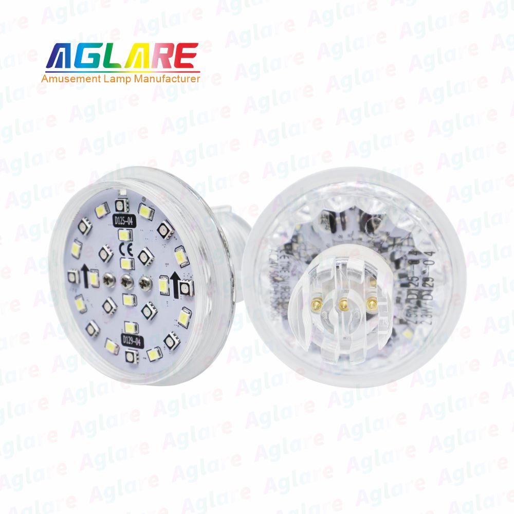 D125 + D129 自动程序 60 mm  RGB+W LED 像素 装饰灯，带 3 芯接口，适用于娱乐照明