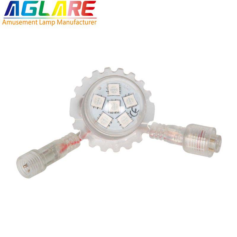 28mm 6灯LED点光源灯像素灯可用WS2811和DMX512控制器进行控制